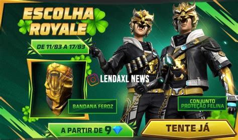 Novo Escolha Royale Free Fire Traz Bandana Feroz E Conjunto Prote O Felina