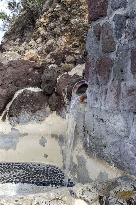 Bath For Bathing In A Thermal Spring With Hot Healthy Mineral Waters Peloponnese Greece Stock