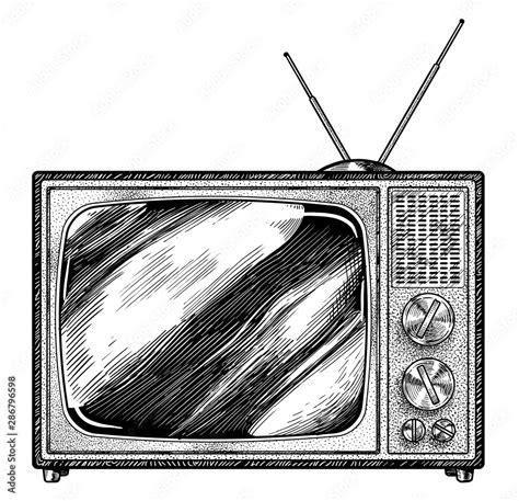 Vintage Television Illustration