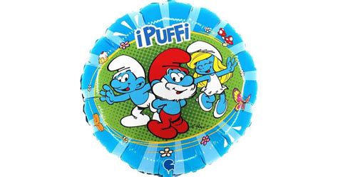 Balão Foil 18 Smurf Smurfina e Grande Smurf Partimpim pt