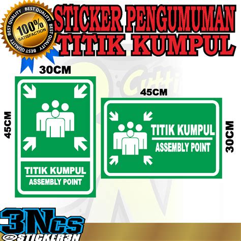 Jual Sticker Titik Kumpul Sticker Pemberitahuan Titik Kumpul Shopee