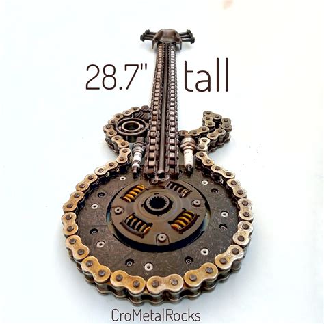 Scrap Metal Guitar 28.7 tall Metal Guitar Sculpture | Etsy Custom Metal ...