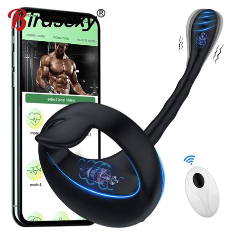 App Bluetooth Prostate Vibrator Testicle Massage Anal Butt Plug Cock