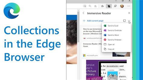 How To Use Microsoft Edge Collections Youtube