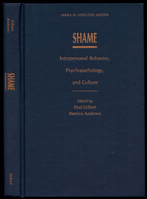 shame interpersonal behavior psychopathology  culture paul