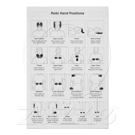 Reiki Hand Position Chart Posters | Reiki, Reiki treatment, Learn reiki