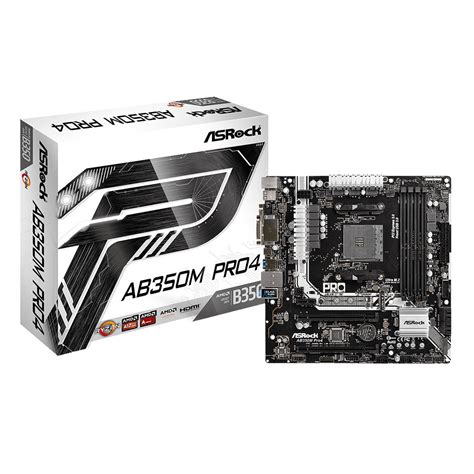 MAINBOARD เมนบอรด AM4 ASROCK AB350M PRO4