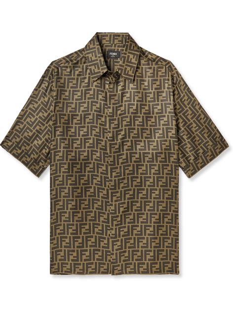 Fendi Logo-print Silk Shirt | ModeSens