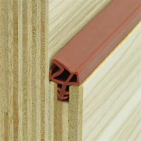 Tpe Rubber Wooden Door Seal Strip Double Hole Irregular Shape With