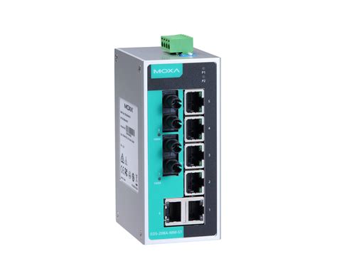 Moxa EDS 208A MM ST T Industrial Ethernet Switches