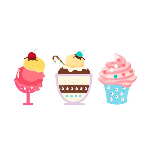 Helado De Helado Pintado A Mano Vectorial Png Vector Pintado A Mano