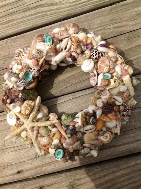 Exotic Tropical Wreath Starfish Decor Seashell Coastal Wreath Etsy