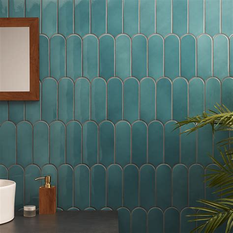 Parry Turquoise X Glossy Ceramic Tile Tilebar