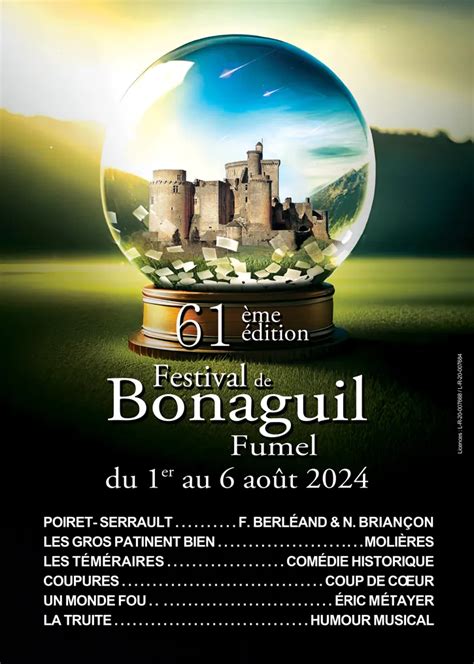 61e édition du Festival de Bonaguil La Truite Les Fossés Saint Front