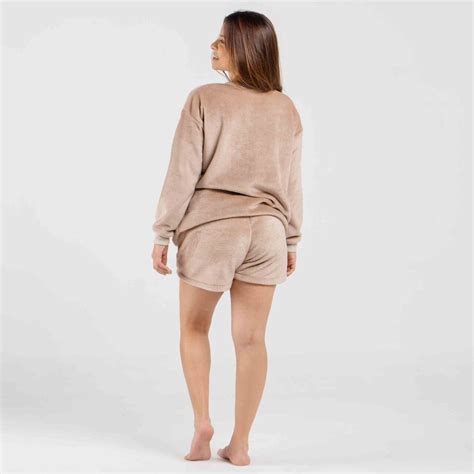 Pijama para mujeres térmica Conjunto pijama nude corto Yeti Colombia