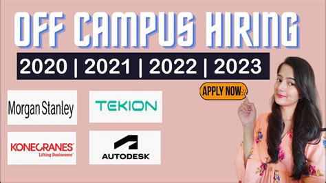 OFF CAMPUS HIRING BATCH 2020 2021 2022 2023 MUST WATCH YouTube