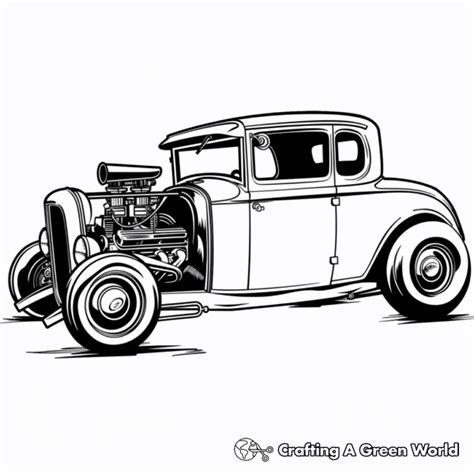 Hot Rod Coloring Pages Free Printable