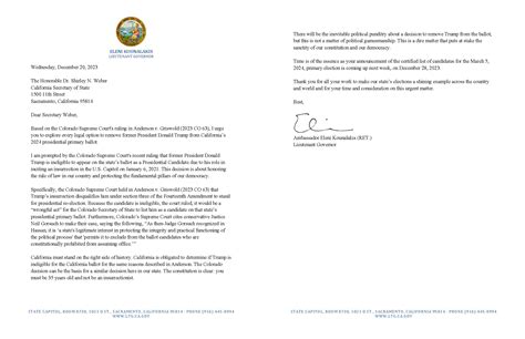 CA Lt. Governor asks Secretary of State to explore legal options to