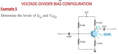 Solved Voltage Divider Bias Configuration Example 5