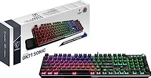 MSI Vigor GK71 Sonic Blue DE Gaming Keyboard QWERTZ Mechanical Sonic