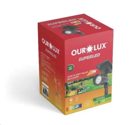 Ourolux Lan A Espeto Led Solar Para Reas Externas