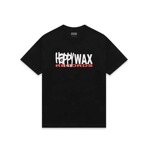 H W R Two Tone Tee Black Happy Wax Records