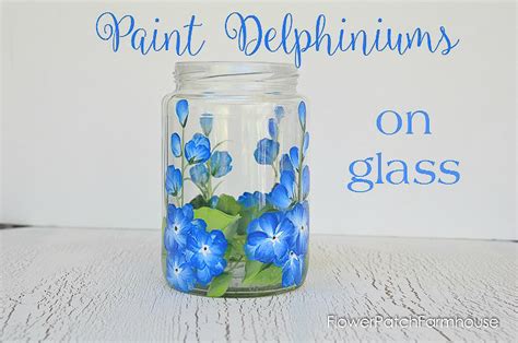 Paint Delphiniums on Glass - Pamela Groppe Art