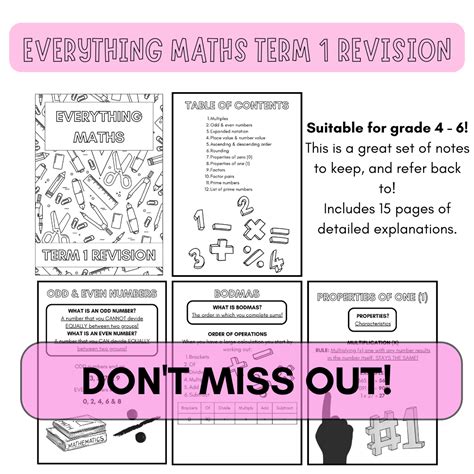 Everything Maths Term 1 Revision • Teacha