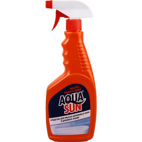 Средство для мытья акриловых ванн и душевых кабин «Aquasun» 500 мл ...