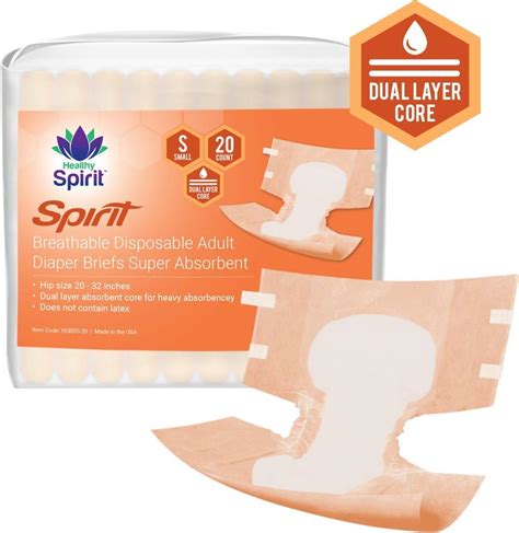 Healthy Spirit Breathable Disposable Adult Diaper Briefs