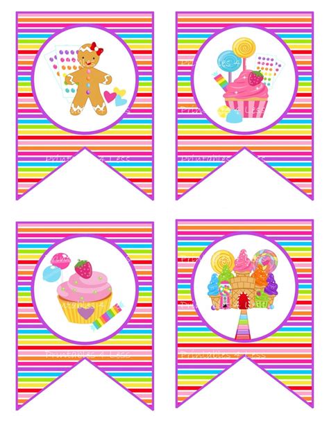 Candy Party Banner Candy Birthday Banner Printable Sweet | Etsy