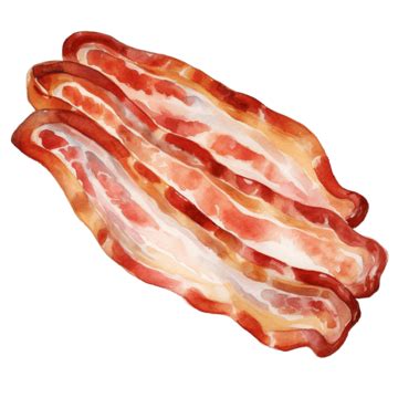 Watercolor Bacon Clip Art Watercolor Clip Art Hand PNG Transparent