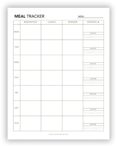 Free Printable Meal Planner Flowify Bliss