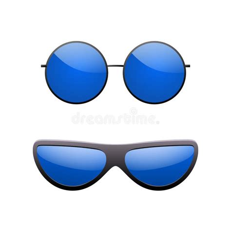 Round Sunglasses 3d Summer Sunglass Shade Isolated White Background