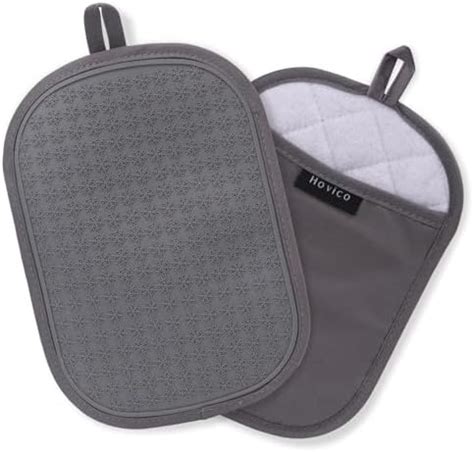 Amazon Hovico Pcs Silicone Pot Holders Oven Mitts Heat Resistant Hot Pads With Pockets