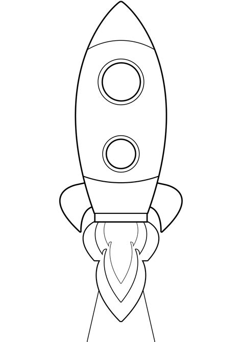 Printable Shape Rocket Template Yellowholf