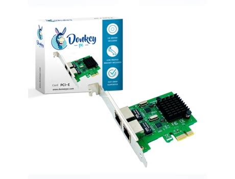 Tarjeta DONKEY PC De Red Pcie Con 2 Puertos Rj45 Worten Es