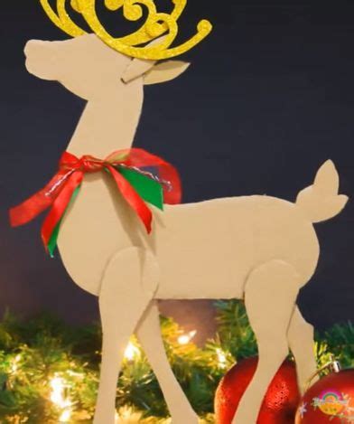 Para Esta Navidad Crea Un Reno Navideño De Cartón Ornamentos De Navidad