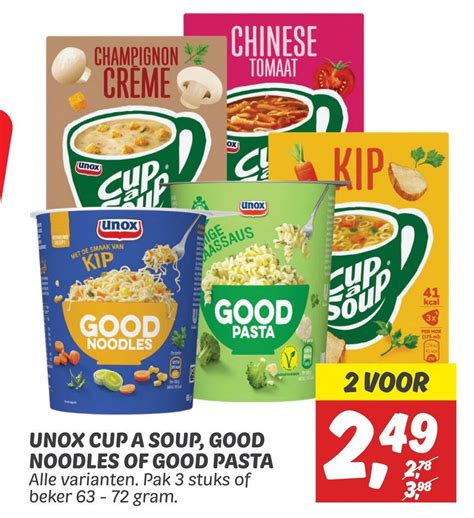 Unox Cup A Soup Good Noodles Of Good Pasta Aanbieding Bij Dekamarkt