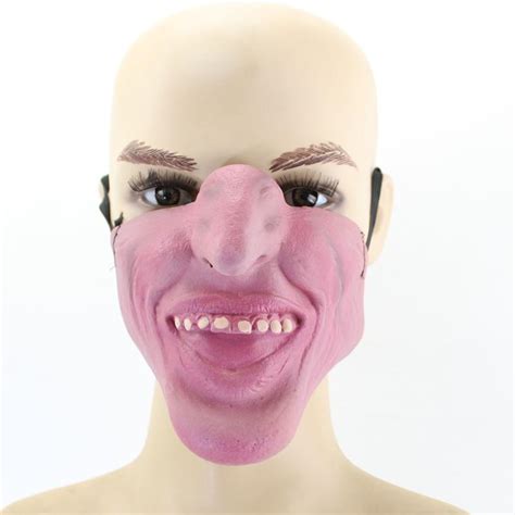 Halloween Wild Funny Mask Masquerade Cos Half Face Mask Latex Half Face Mask Funny Mask The