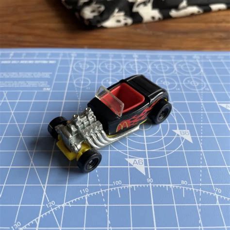 MCDONALDS HAPPY MEAL Toy Hot Wheels Mattel Dragster Racing Car Black Red PicClick UK