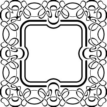 Black Frame Drawing Victorian Border Vector Drawing Victorian Border