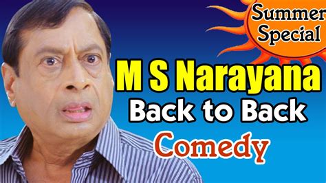 M S Narayana Back To Back Comedy Scenes YouTube