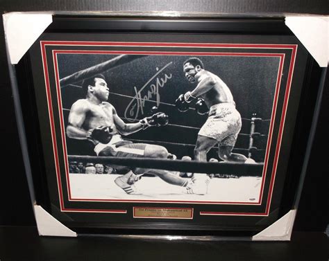 Joe Frazier Vs Muhammad Ali Autographed 16x20 Framed Photo Psa Dna Coa