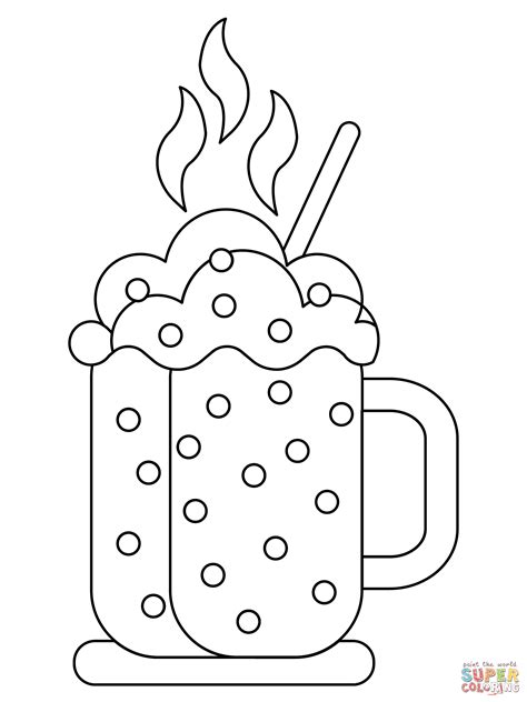 Hot Chocolate Coloring Page Free Printable Coloring Pages