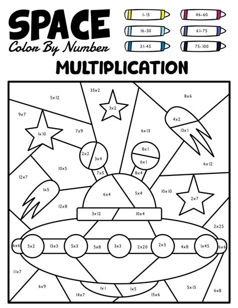 Multiplication Color By Number The Wolf Tims Printables