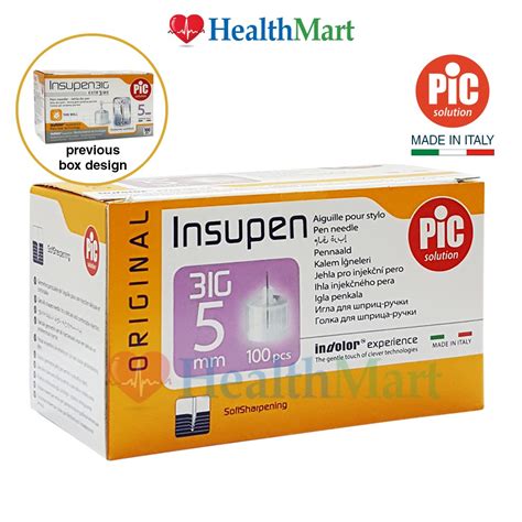 Pic Solution Insupen Mm Insulin Pen Needle G Pcs Shopee Malaysia