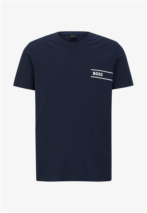 Boss Rn 24 Print T Shirt Dark Blue Uk