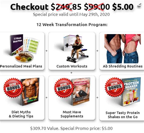 12 Week Body Transformation Program Complete Online Personal Training