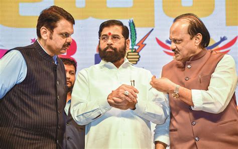 Maharashtra CM Eknath Shinde During The Mahayuti Meeting The Sunday